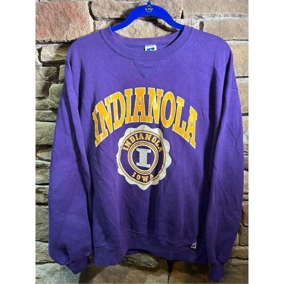 Vintage 1990s Russell Athletic‎ Indianola Iowa Sweatshirt Crewneck - Picture 1 of 4